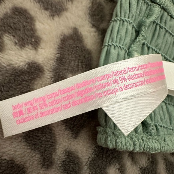 PINK Victoria's Secret Smocked Bralette in Green Size Medium Women’s - Picture 12 of 17